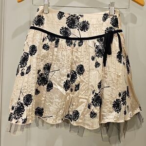 J.K. Collection Blush & Black Printed Crinkled Skirt - Size Girls 8